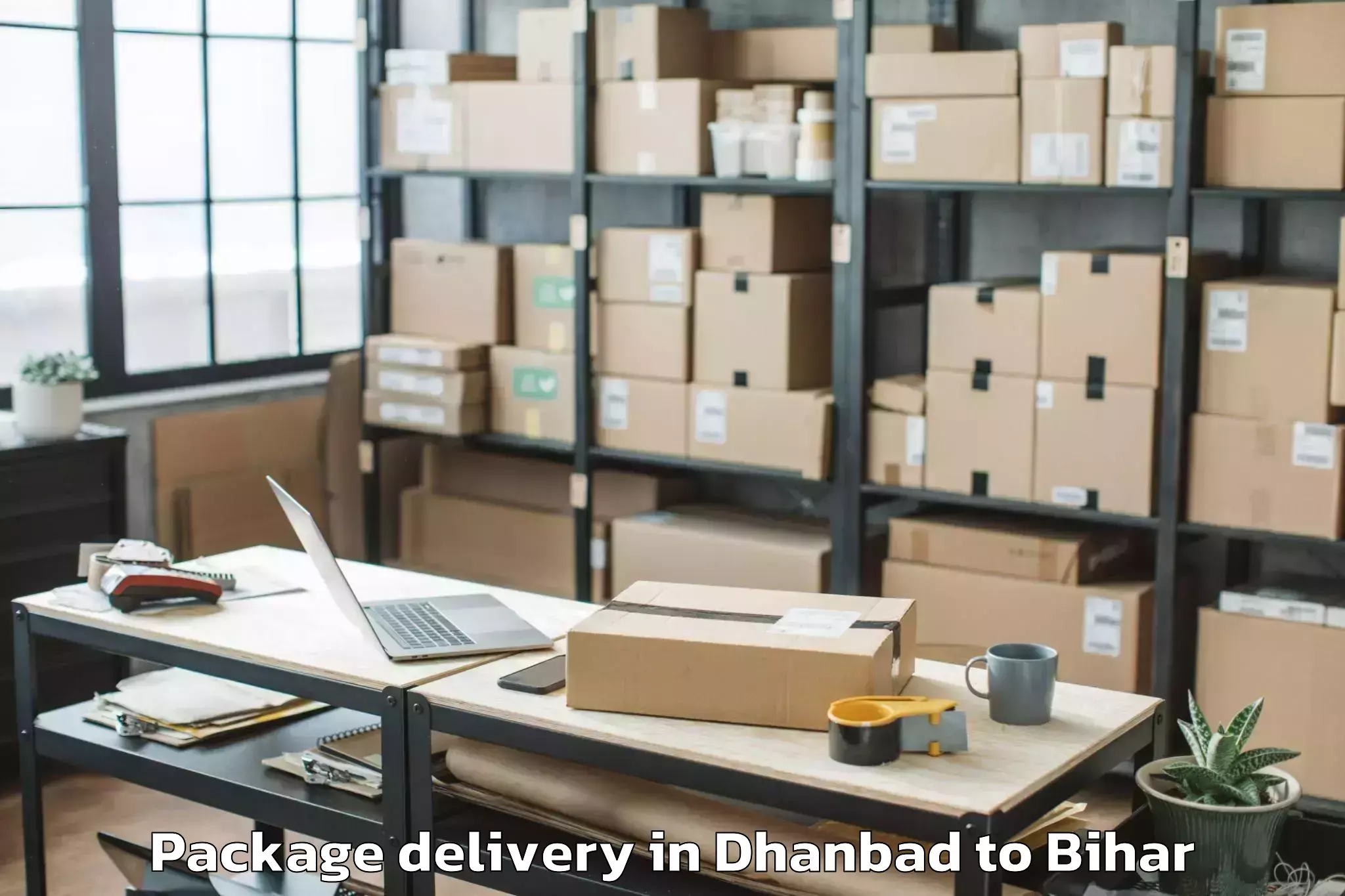 Easy Dhanbad to Karai Parsurai Package Delivery Booking